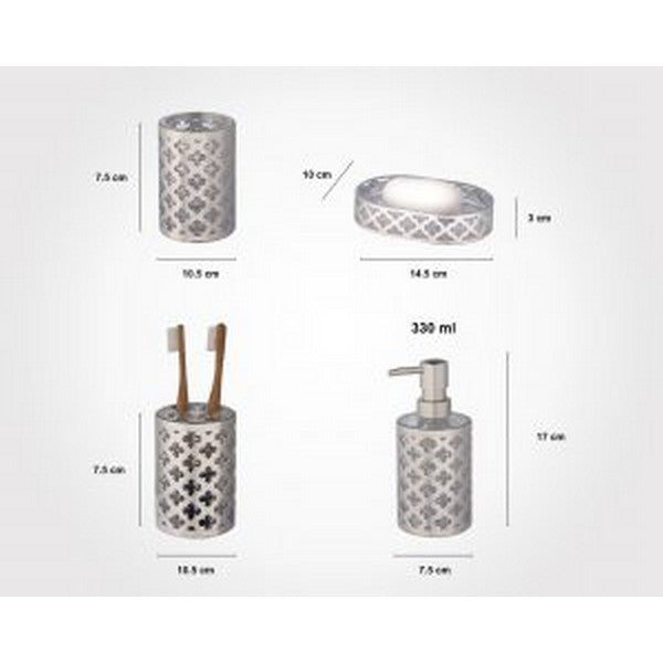 Limon Flower Design 6 Pcs Bathroom Set Product Code:1762