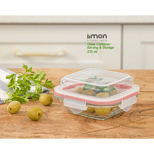 Limon Glass Container 210ML Product Code:2027