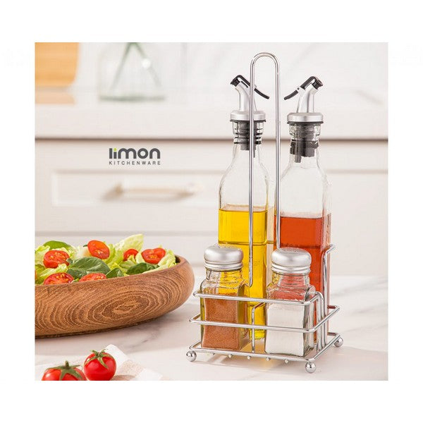 Limon Glass Sauce 4 Pcs Set With Stand Product Code: 2061