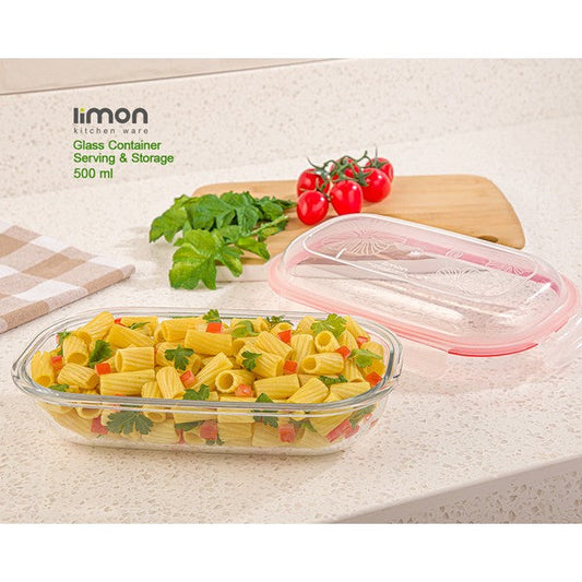 Limon Oval Glass Container 900ML Product Code: 2006