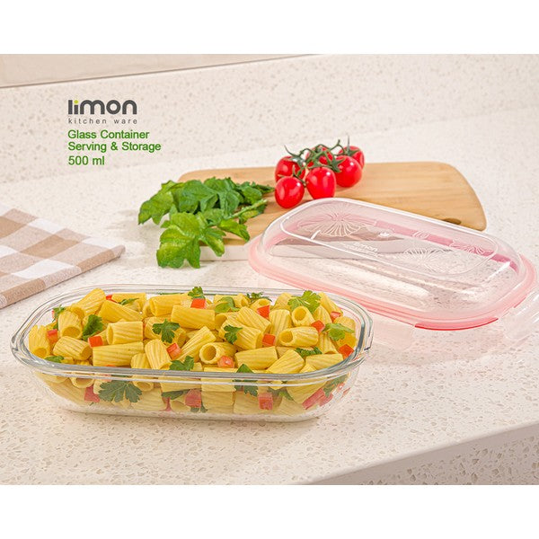 Limon Oval Glass Container 900ML Product Code: 2006