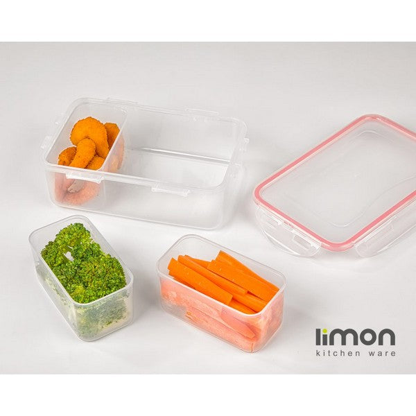 Limon Plastic Food Container 3 Section Box Product Code:77435