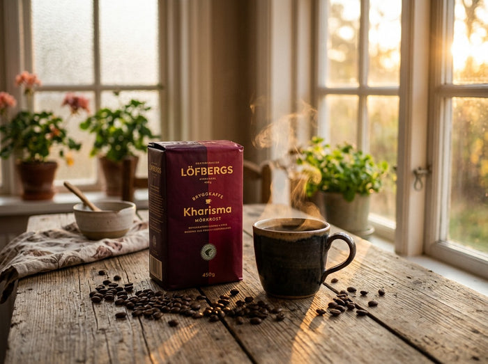 Löfbergs Kharisma Ground Coffee 4 × 450g (4 × 15.87 oz) – Authentic Swedish Dark Roast 100% Arabica Coffee