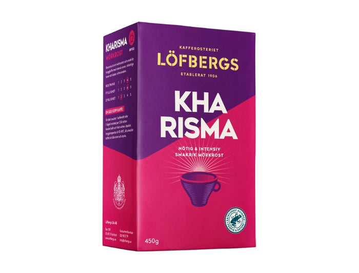 Löfbergs Kharisma Ground Coffee 450g (15.87 oz) – Authentic Swedish Dark Roast 100% Arabica Coffee