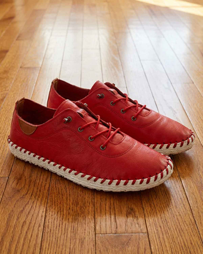 Lunar Leather St Ives Shoe - Red - Country Collection
