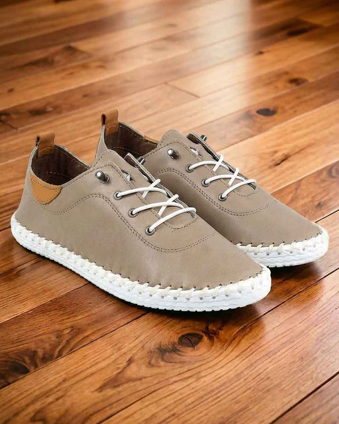 Lunar Leather St Ives Shoe - Taupe - Country Collection