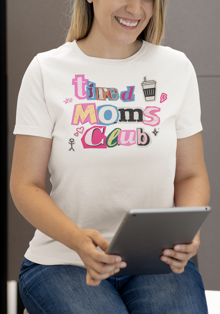 Mama Mom’s Club Graphic T-Shirt — Cute Colorful “Mama Mom’s Club” Design Top