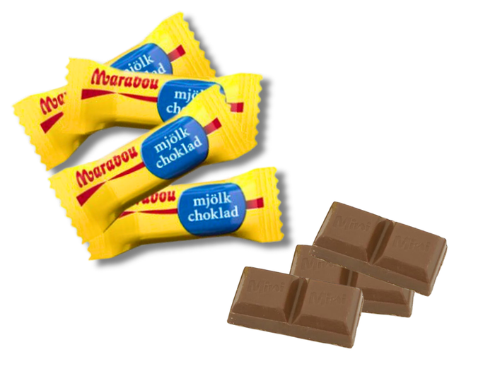 Marabou Mjölkchoklad Mini 200 × 10g (200 × 0.35 oz) – Individually Wrapped Authentic Swedish Milk Chocolate
