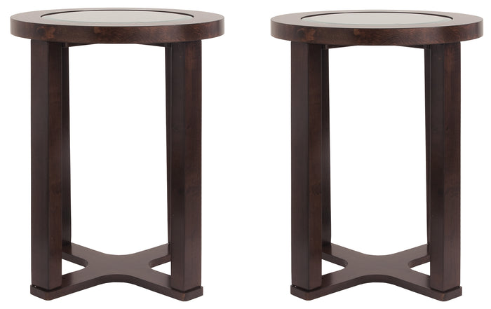 Marion T477 Dark Brown 2-Piece End Table Set