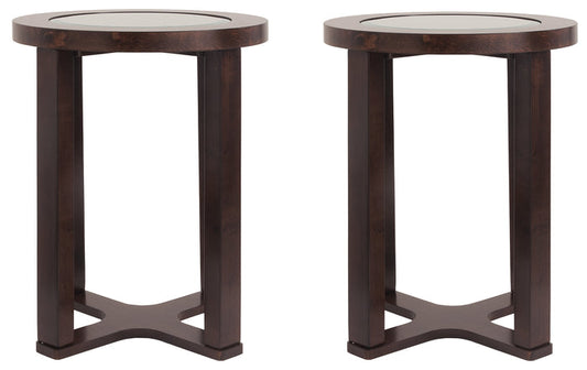 Marion T477 Dark Brown 2-Piece End Table Set