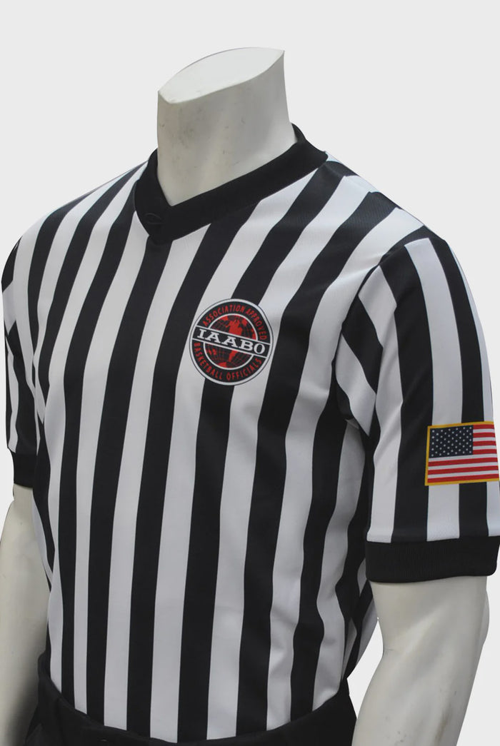 Maryland IAABO Basketball Women's Short Sleeve Shirt with Flag on sleeve