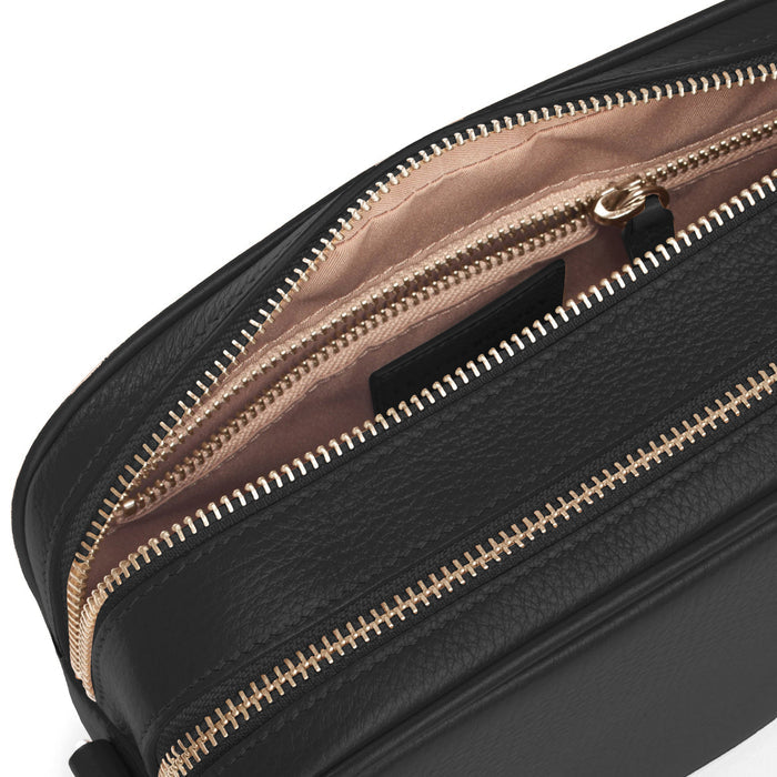 Meadow Double Zip Camera Bag Black Pebble