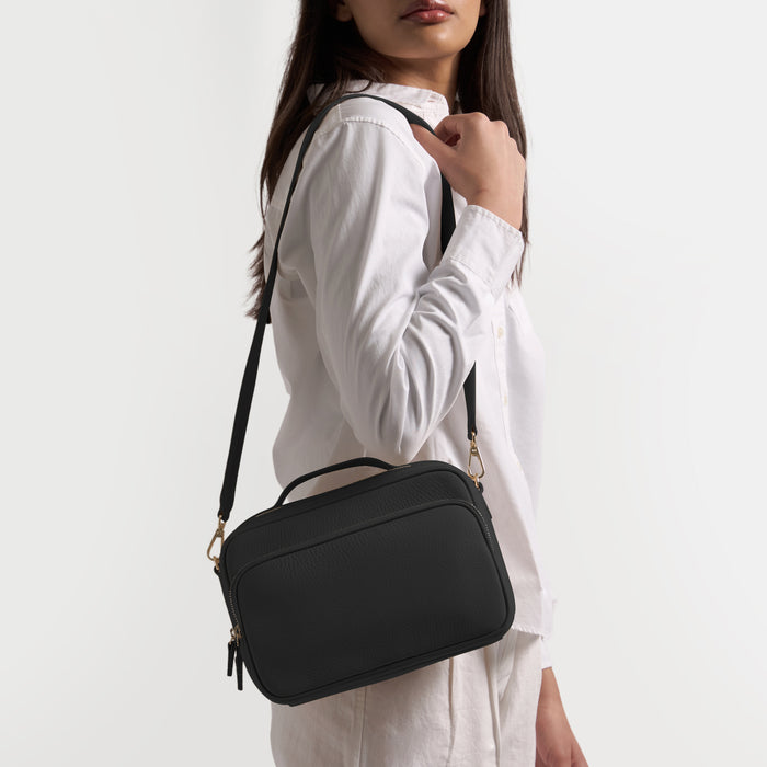 Meadow Large Satchel Black Pebble