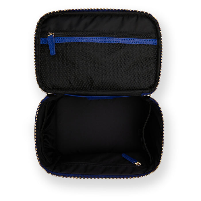 Medium Train Case Sand/Regatta Blue