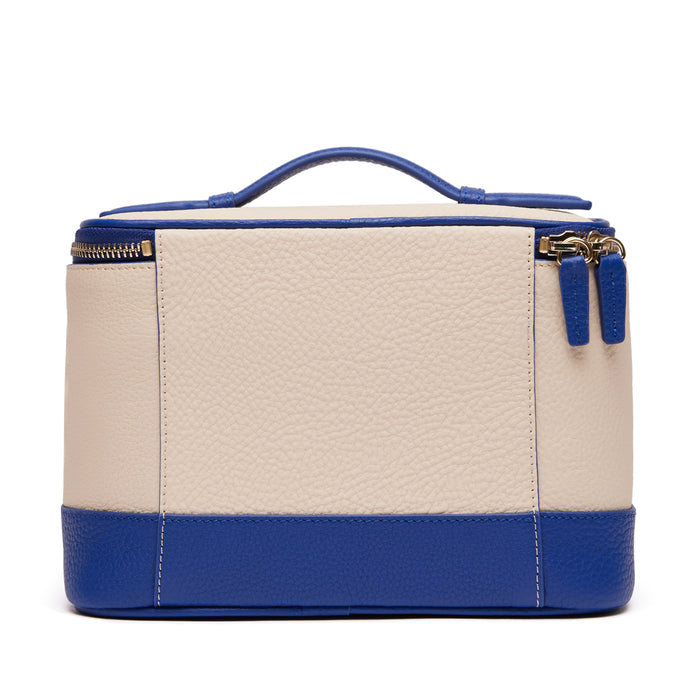 Medium Train Case Sand/Regatta Blue