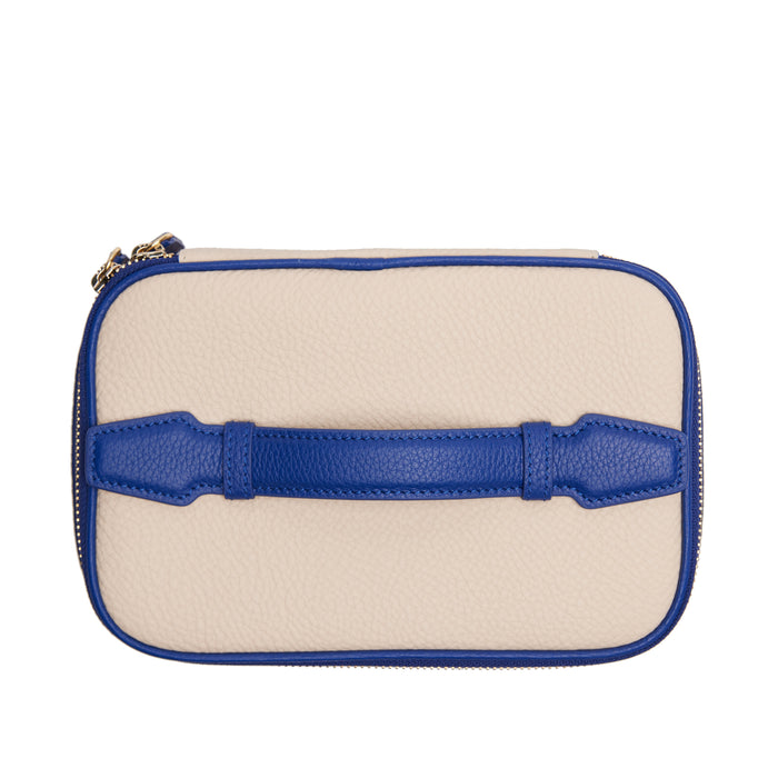 Medium Train Case Sand/Regatta Blue