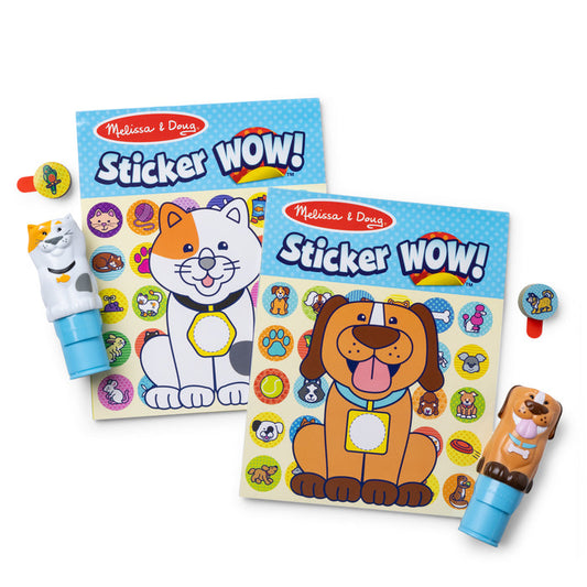 Melissa & Doug Sticker WOW! Activity Pad & Stamper 2-Pack - Pets