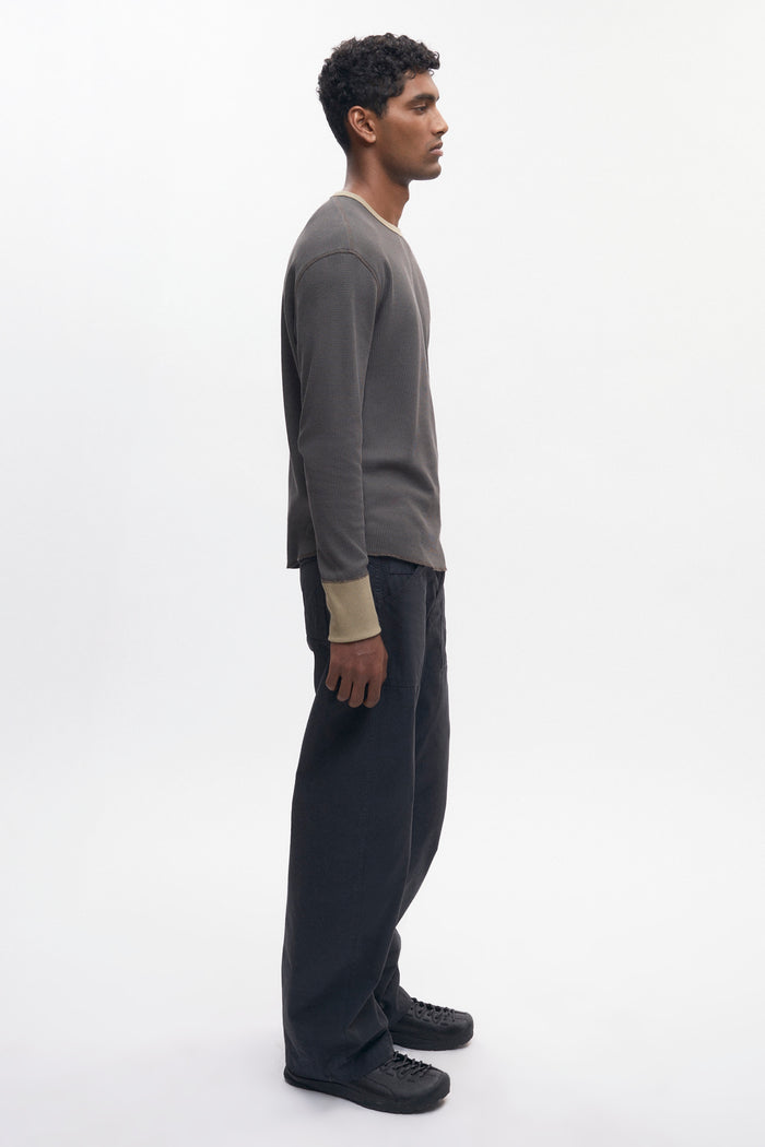 Men's Atlas Waffle Longsleeve in Beluga/Desert