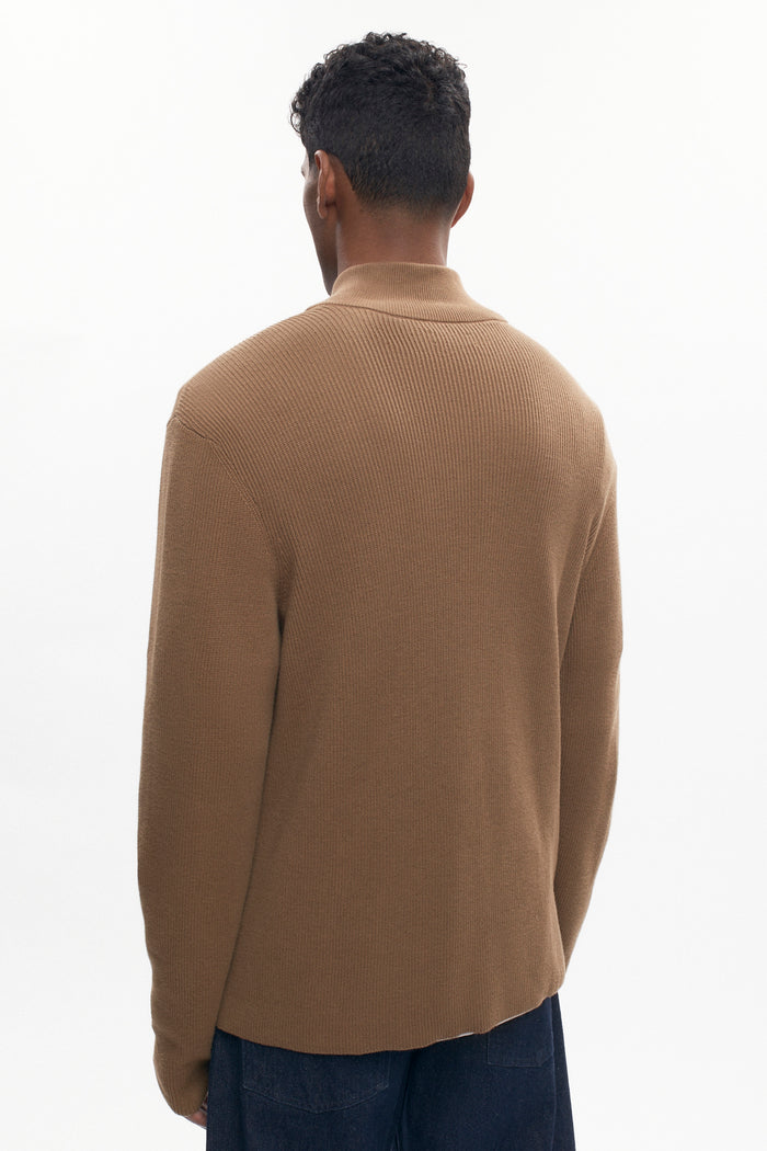Men's Lightweight Zip Sweater in Otter
