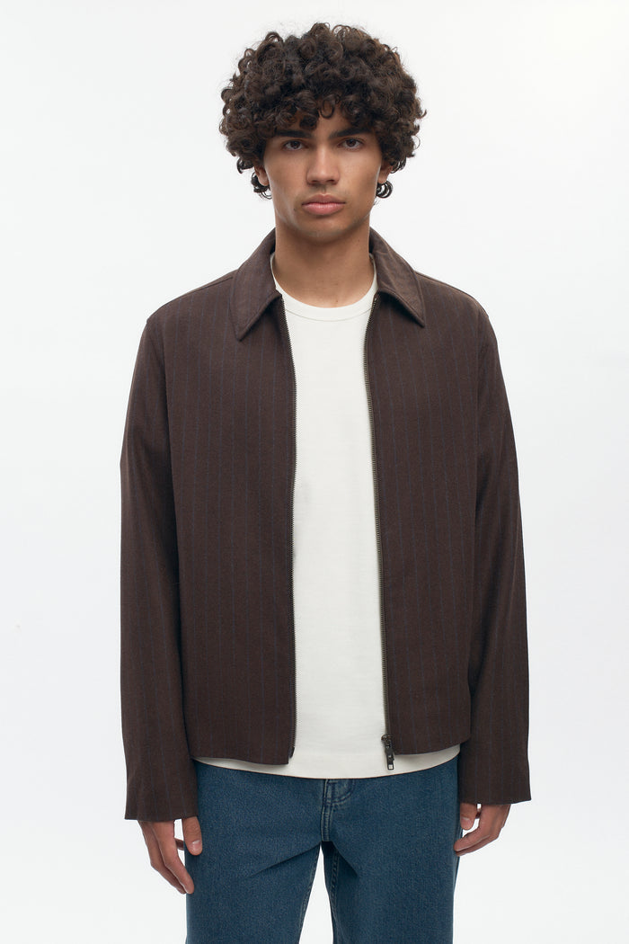 Men's Malik Wool Jacket in Coffee Bean