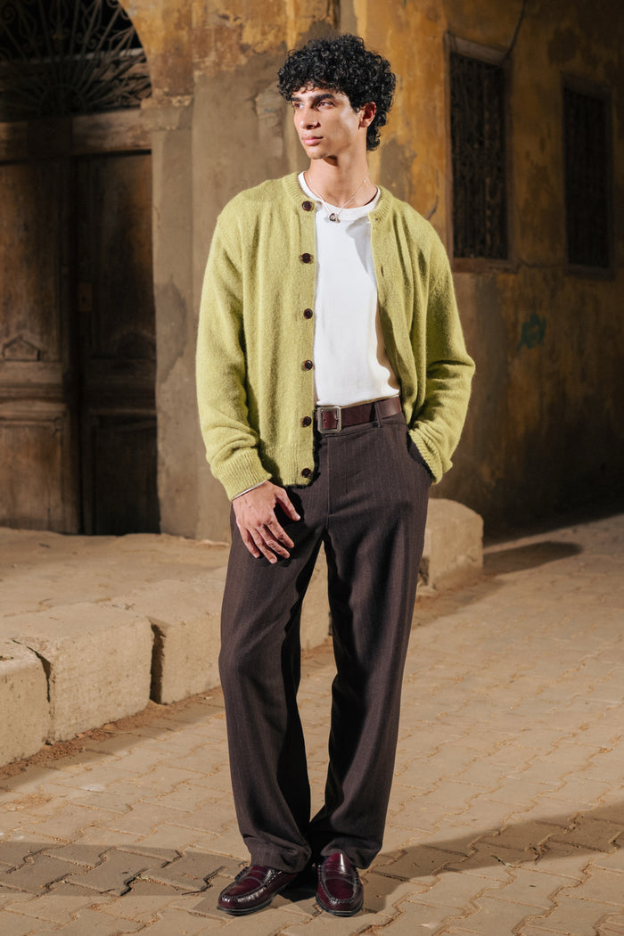 Men's Noor Fuzzy Cardigan in Hazel