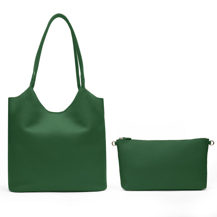 Mia Large Shopper Tote Fairway Green