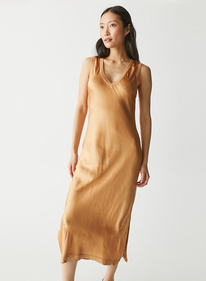 Michael Star Randi V-Neck Midi Dress