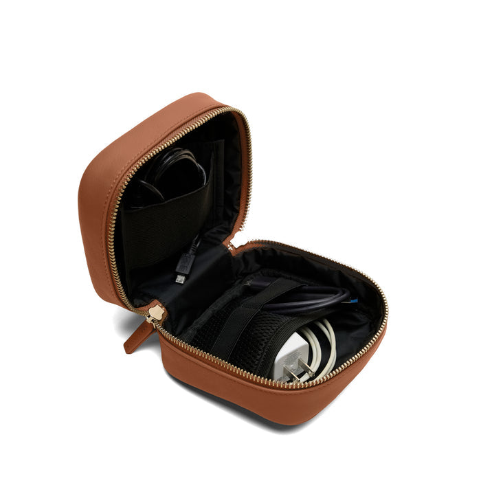 Mini Tech Bag Organizer Cognac