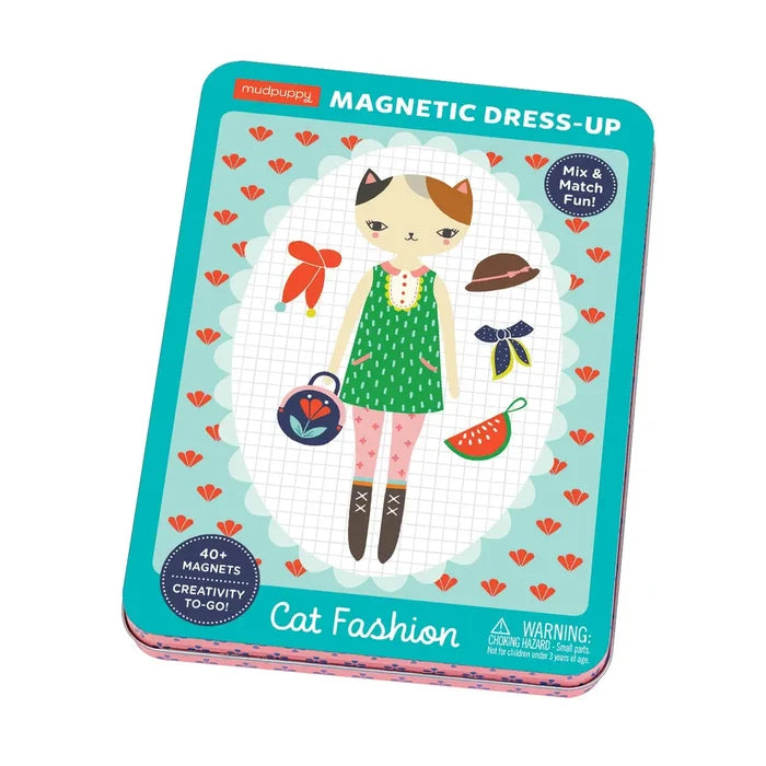 Mudpuppy Magnetic Dress-Up Tin: Cat Fashion