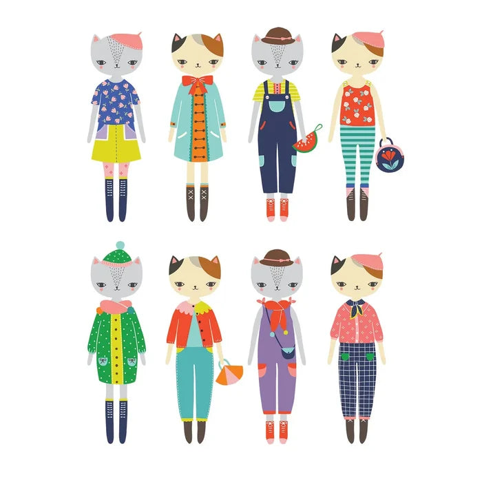 Mudpuppy Magnetic Dress-Up Tin: Cat Fashion
