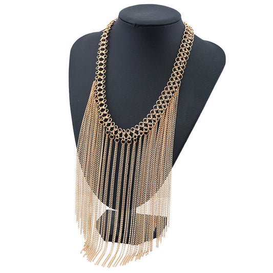 N1992 - Retro multi-layer tassel Necklace