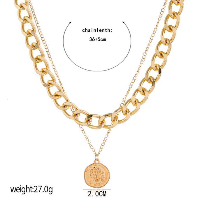 N2726 - American retro double-layer chain