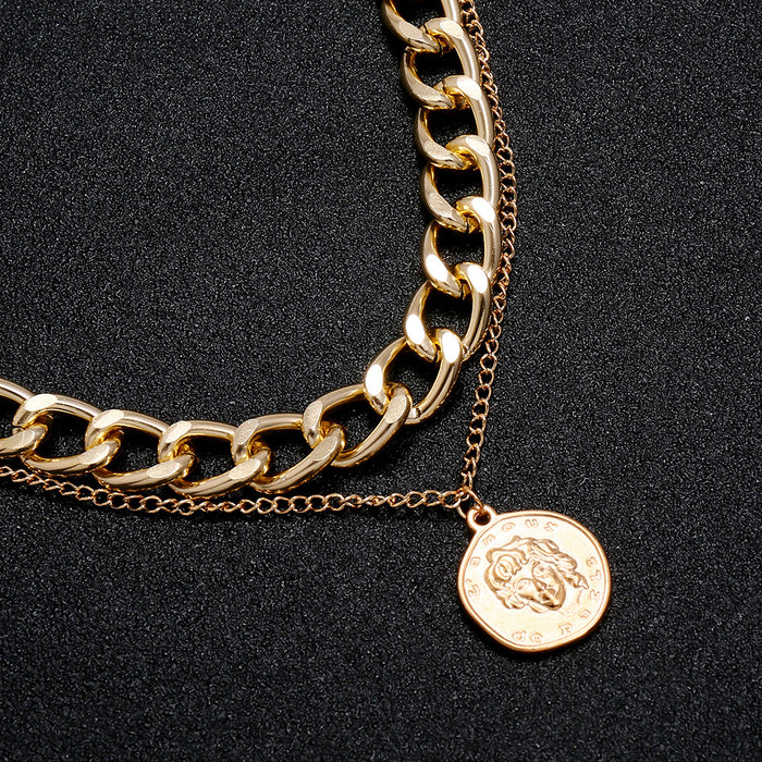N2726 - American retro double-layer chain