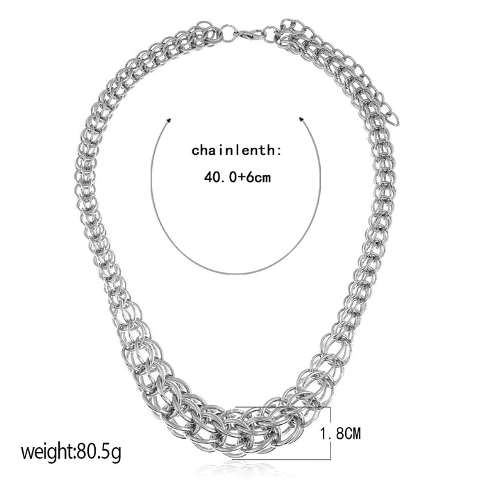 N2729 - Foreign trade exaggerated jewelry short thick chain
