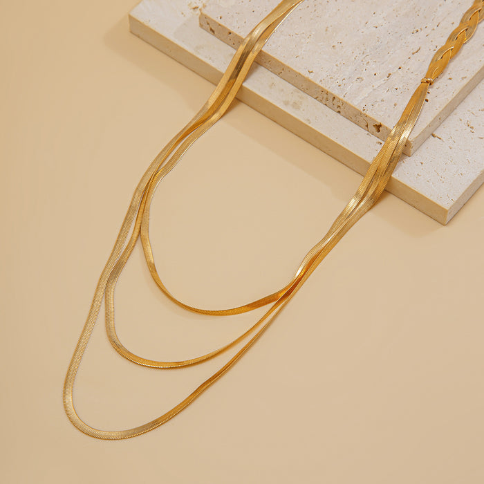 N2750 - Simple Winding Snake Bone Necklace