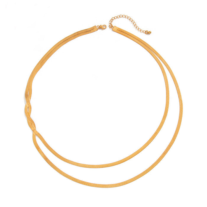 N2750 - Simple Winding Snake Bone Necklace