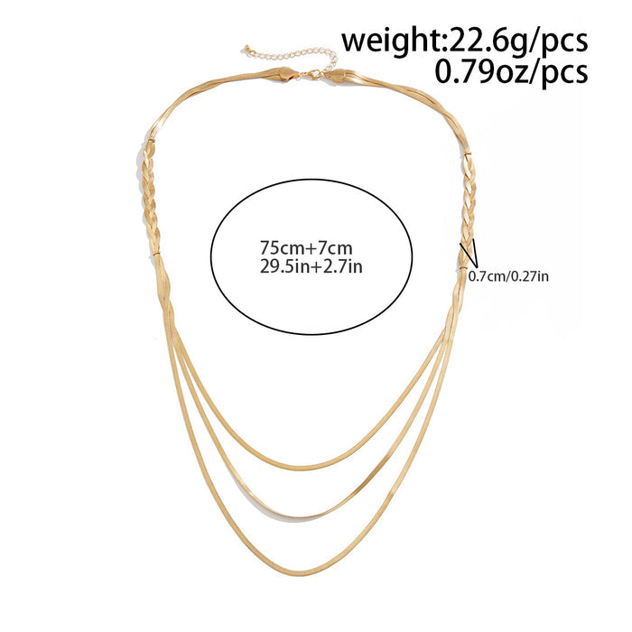 N2750 - Simple Winding Snake Bone Necklace