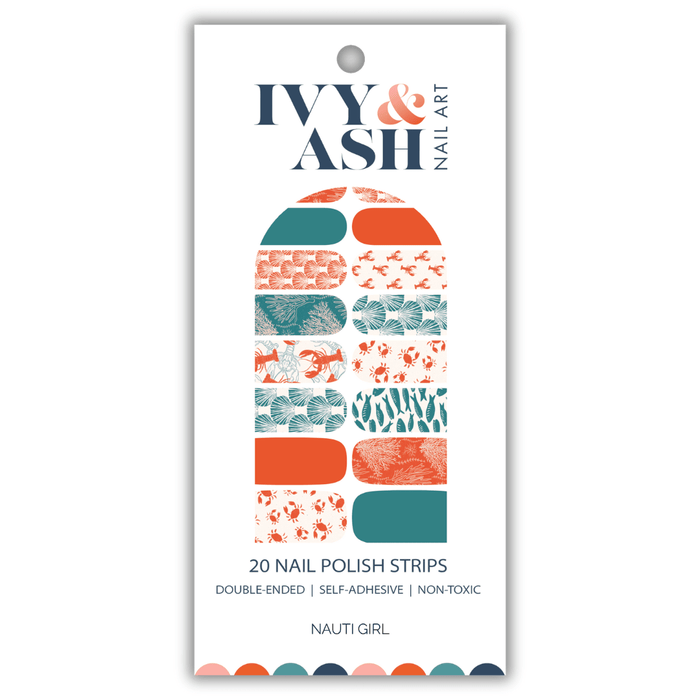 Nauti Girl | Nautical Sea Shell & Crab Summer Nail Wrap Set - Olita Gifts & Goods