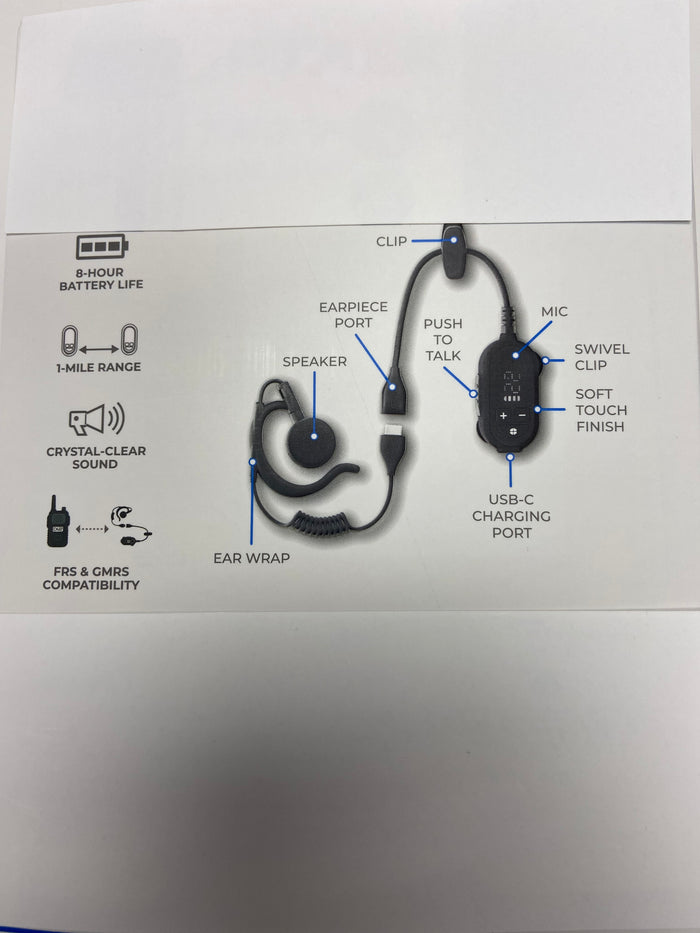 NEW Midland Clip Talk Micro 2-Way Radio-2Pack