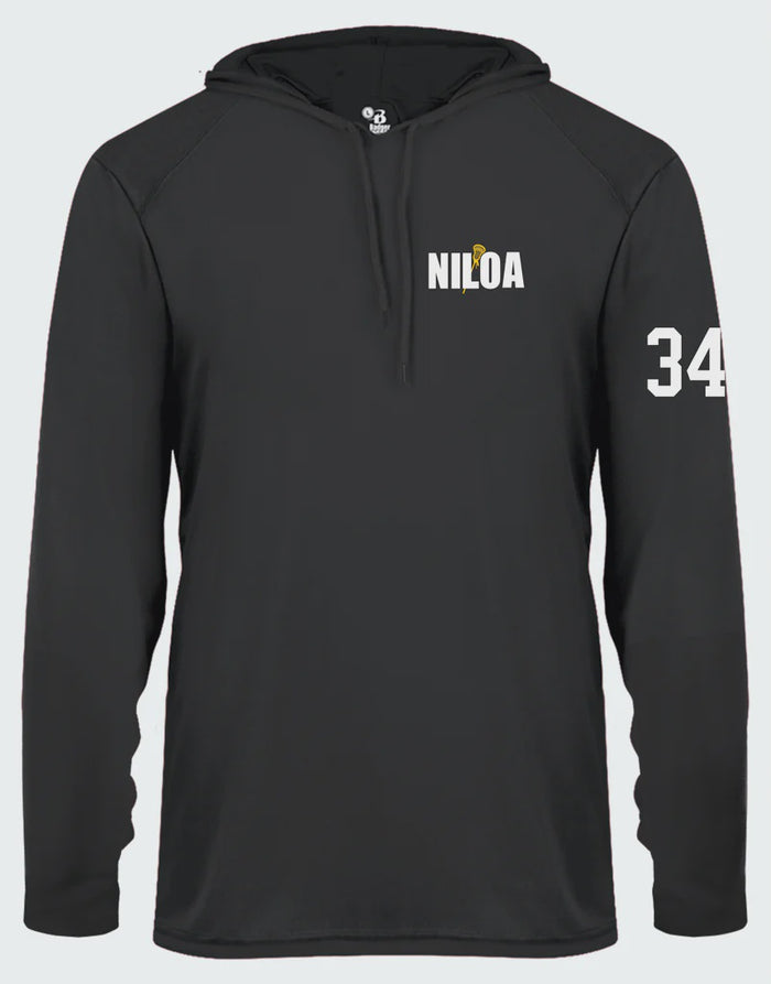 NILOA Charcoal Grey or Black Fleece Hoodie