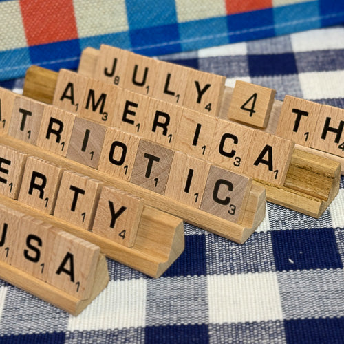 Patriotic Scrabble Tile Decor