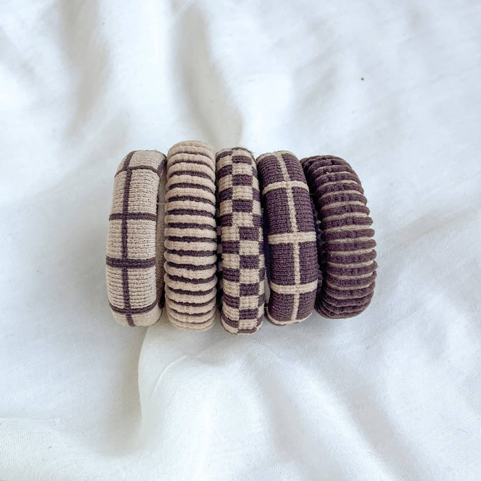 Patterend Seamless Hair Tie Set - Olita Gifts & Goods