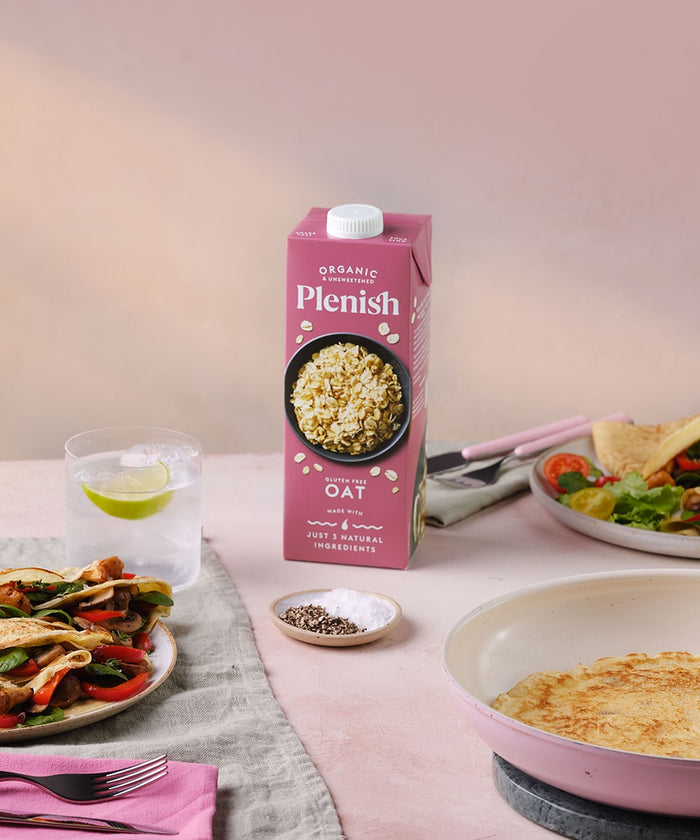 Plenish Organic Unsweetened Gluten Free Oat Milk 1Ltr
