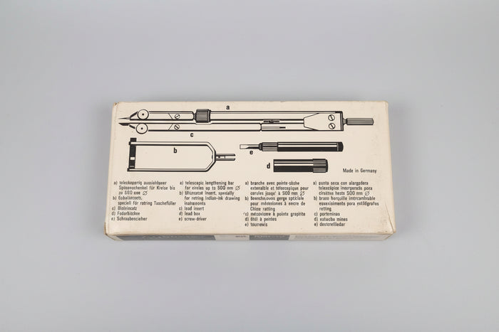 Rotring Telescopic Lengthening Bar for Circles Up to 500mm - Compass Set - In Case & Box