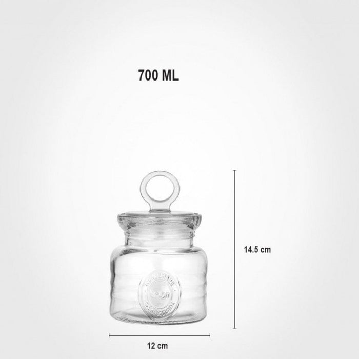 RUSTIC GLASS JAR 700 Ml 2041