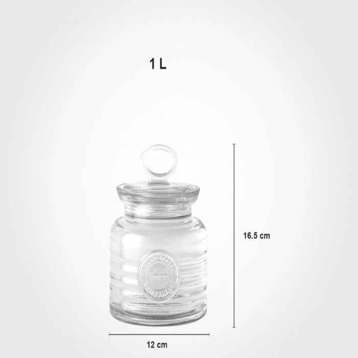 RUSTIC GLASS JAR SIZE 4 .1954