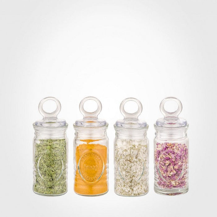 RUSTIC GLASS SPICE CANISTER 1876