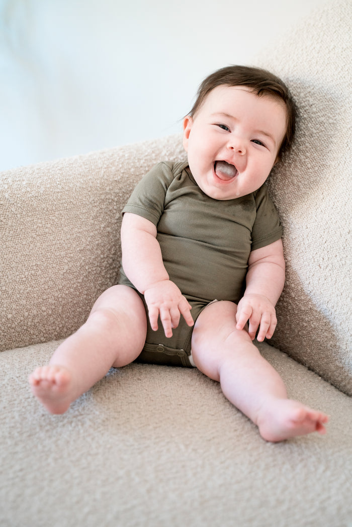 Sage Short-Sleeve Bamboo Bodysuit