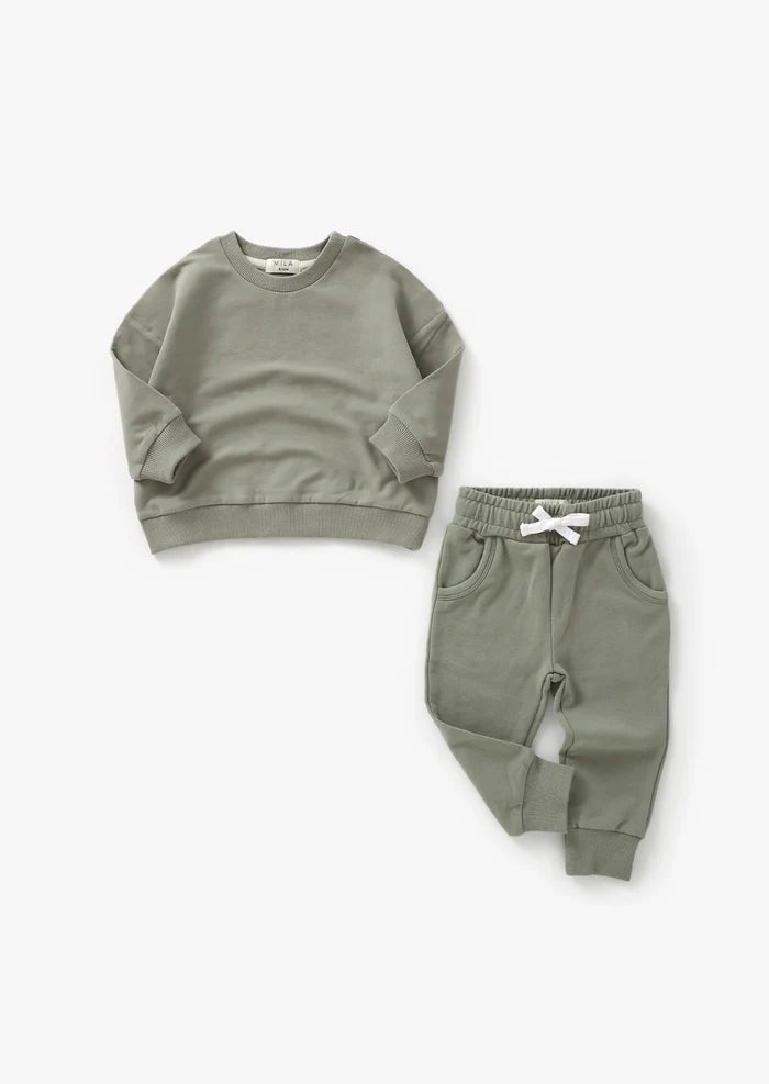 Sage Sweatshirt and Jogger Set