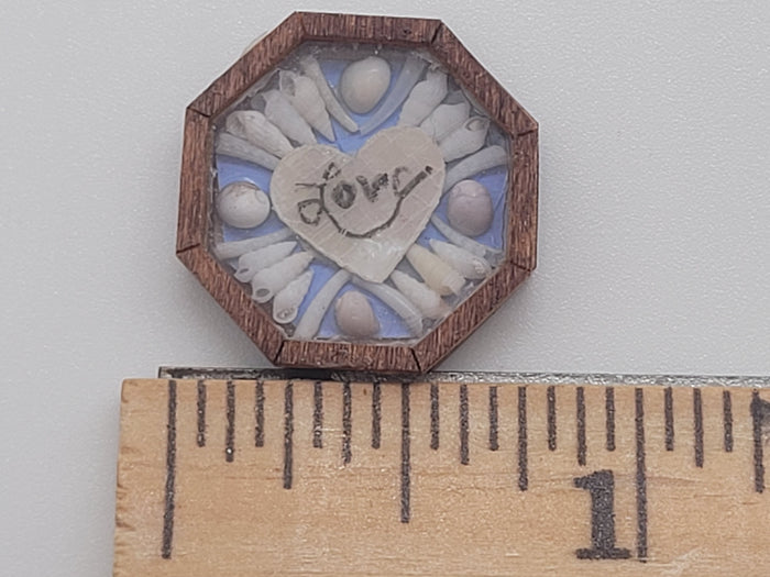 Sailor's Valentine - "Love" on Heart Surrounded by Assorted Shells – by Pam Friend